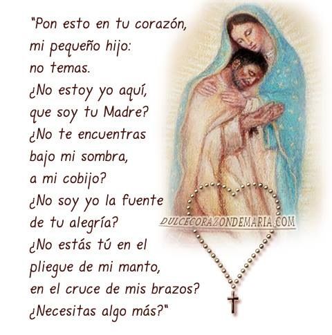 Imagen de la Virgen De Guadalupe Con Oración