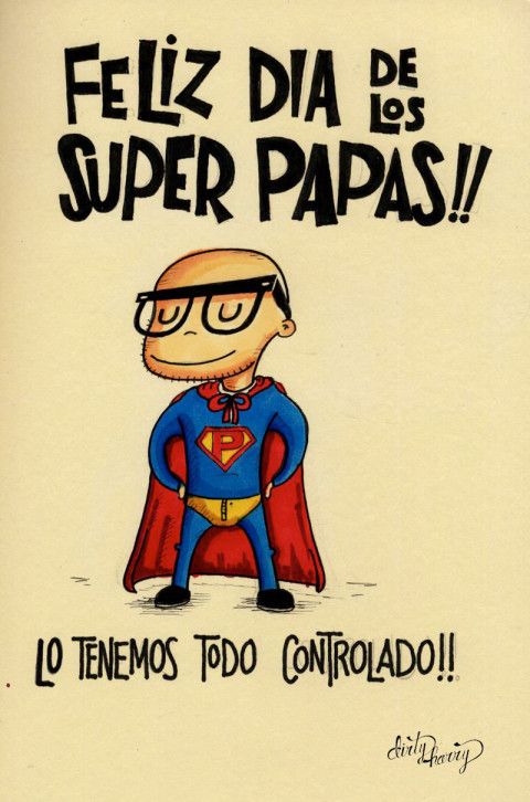 Imagen Con dibujos feliz día de los super papás