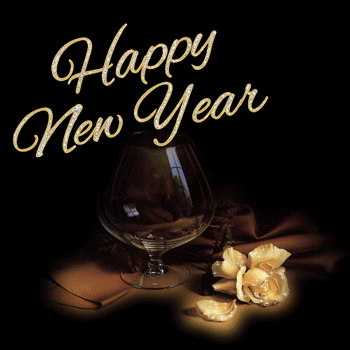 Happy New Year Brindis con los amigos para enviar por whatsapp gif